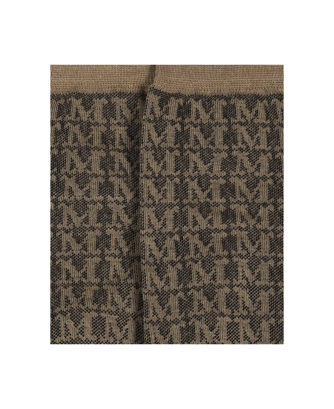Max Mara Zelanda Logo Cotton Blend Socks - Camel 靴下＆タイツ