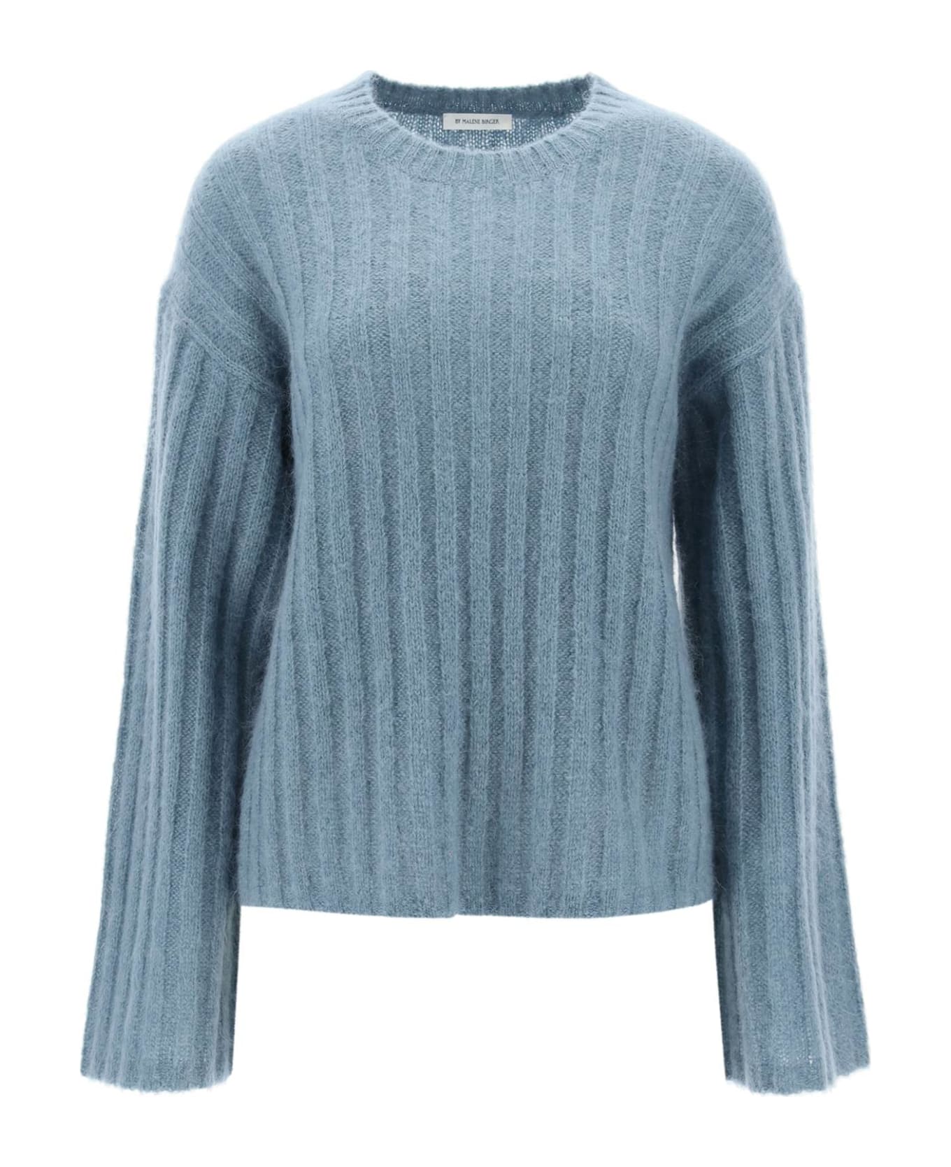 By Malene Birger Ribbed Knit Pullover Sweater - COOL WATER (Light blue)