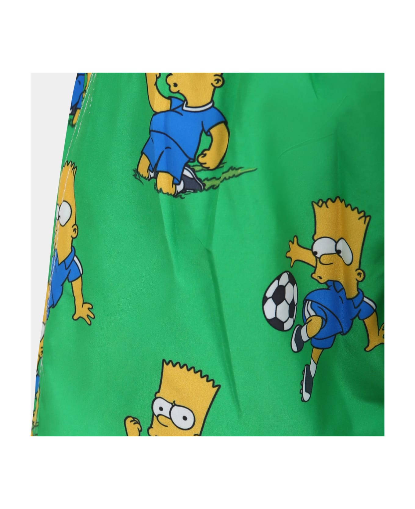 MC2 Saint Barth Green Swim Shorts For Boy With Bart Simpson Print - Green 水着