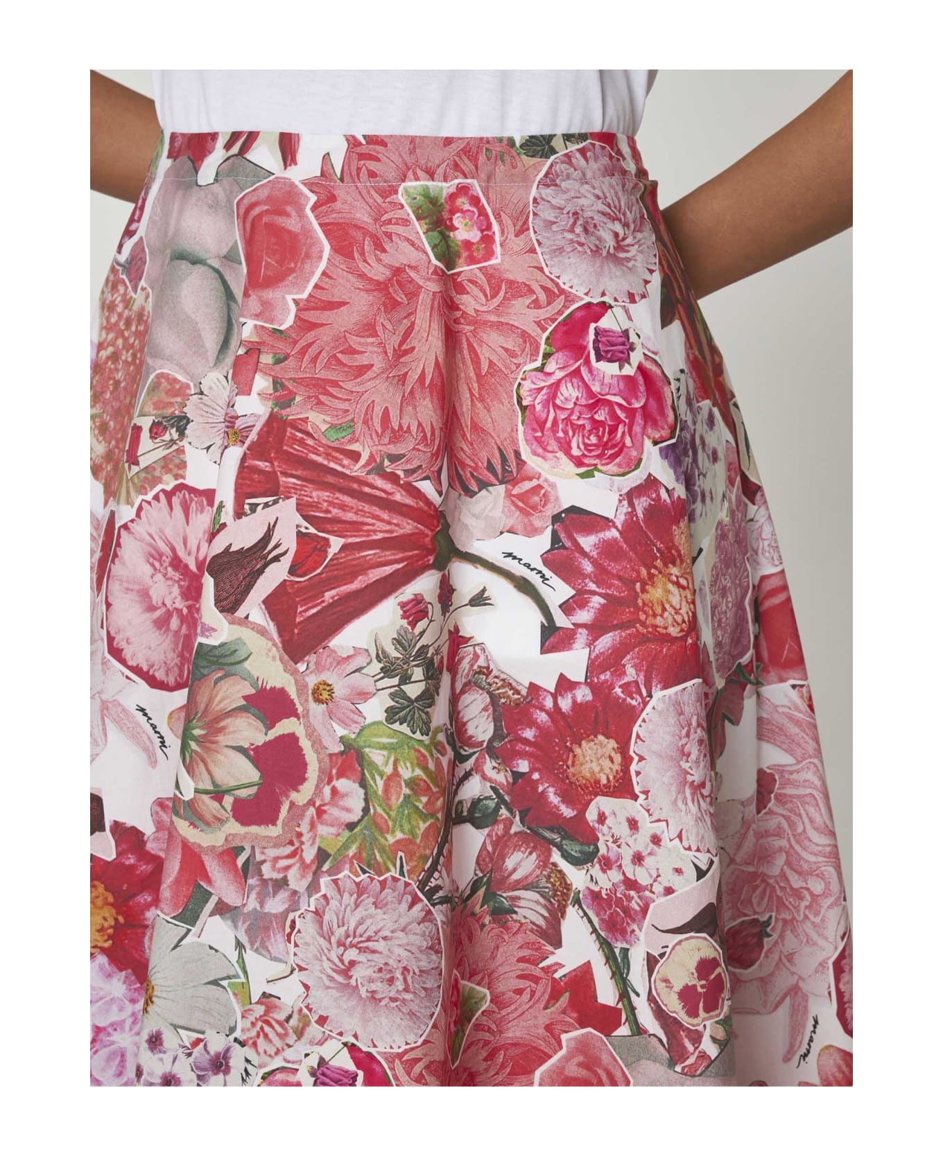 Marni Print Cotton Midi Skirt - MultiColour スカート
