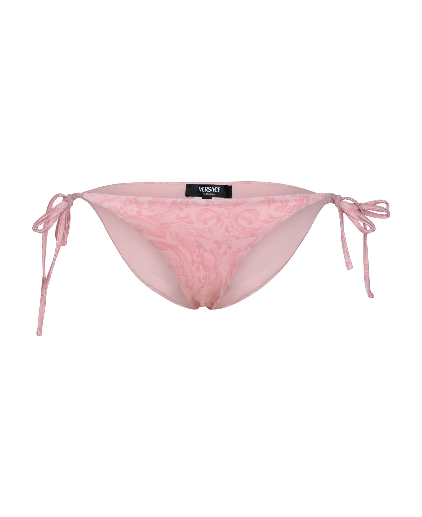 Versace 'barocco' Pink Polyester Blend Bikini Bottoms - Pink 水着