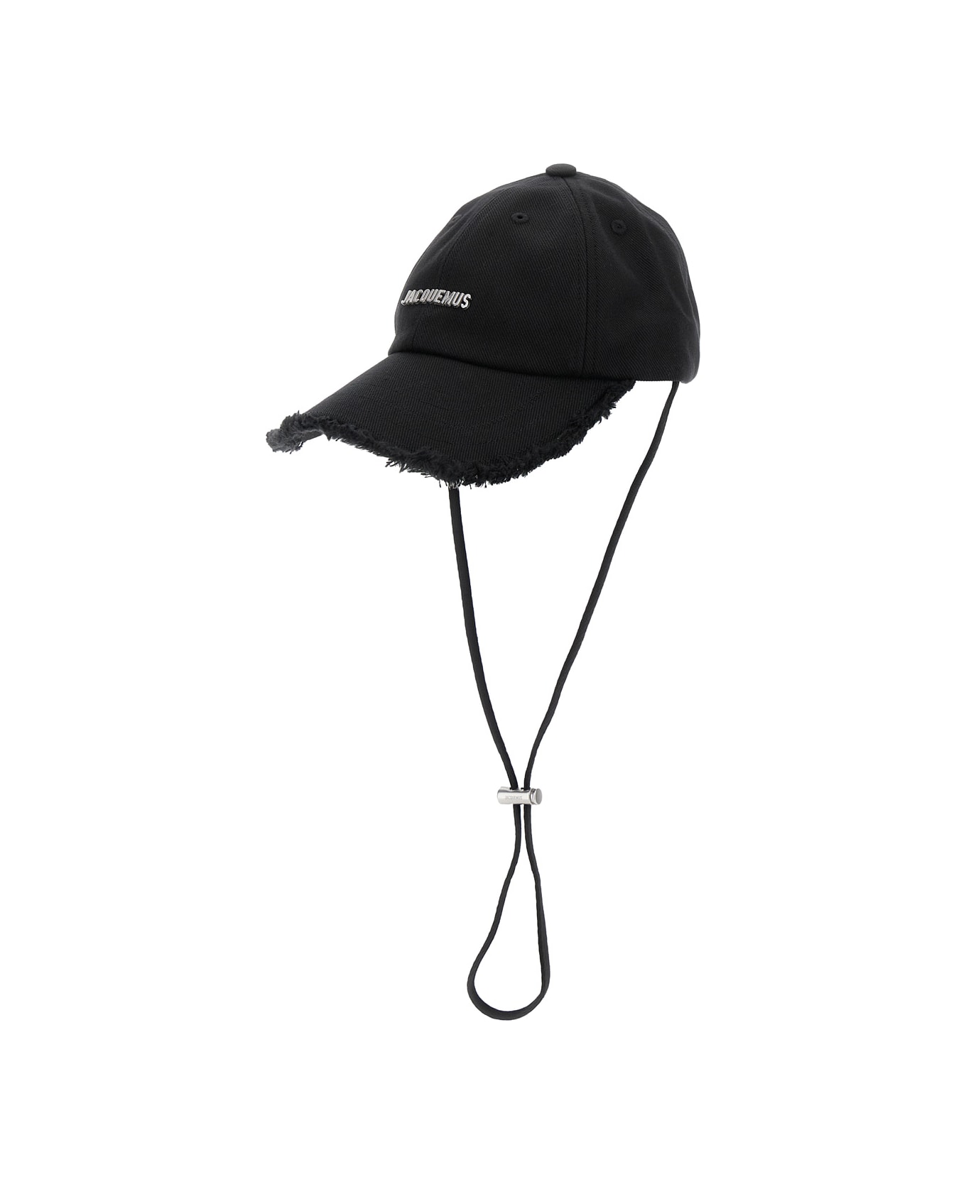 Jacquemus Cappello 
le Casquette Artichaut
 Con Coulisse In Cotone Nero Uomo - Black