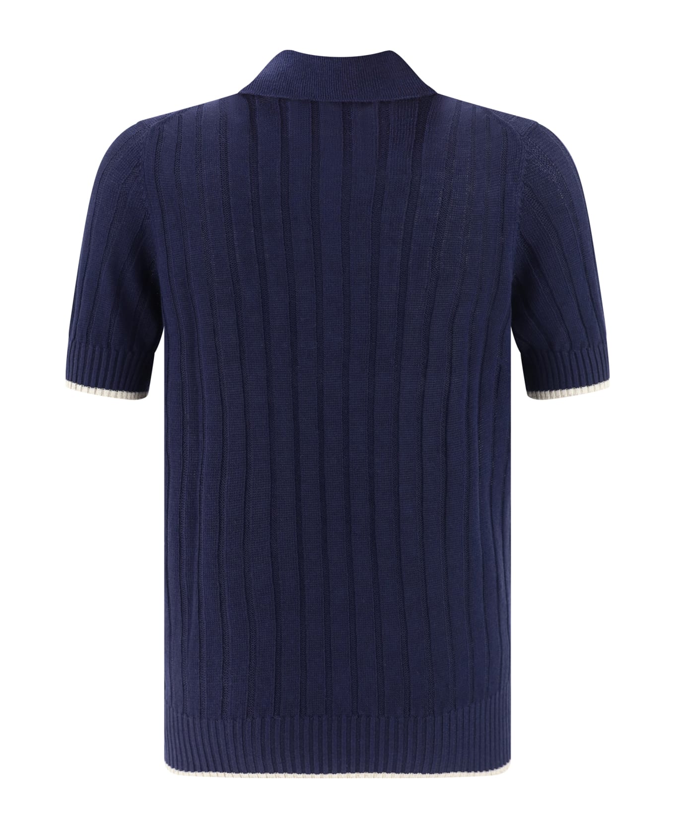 Brunello Cucinelli Polo Shirt - Navy+oyster