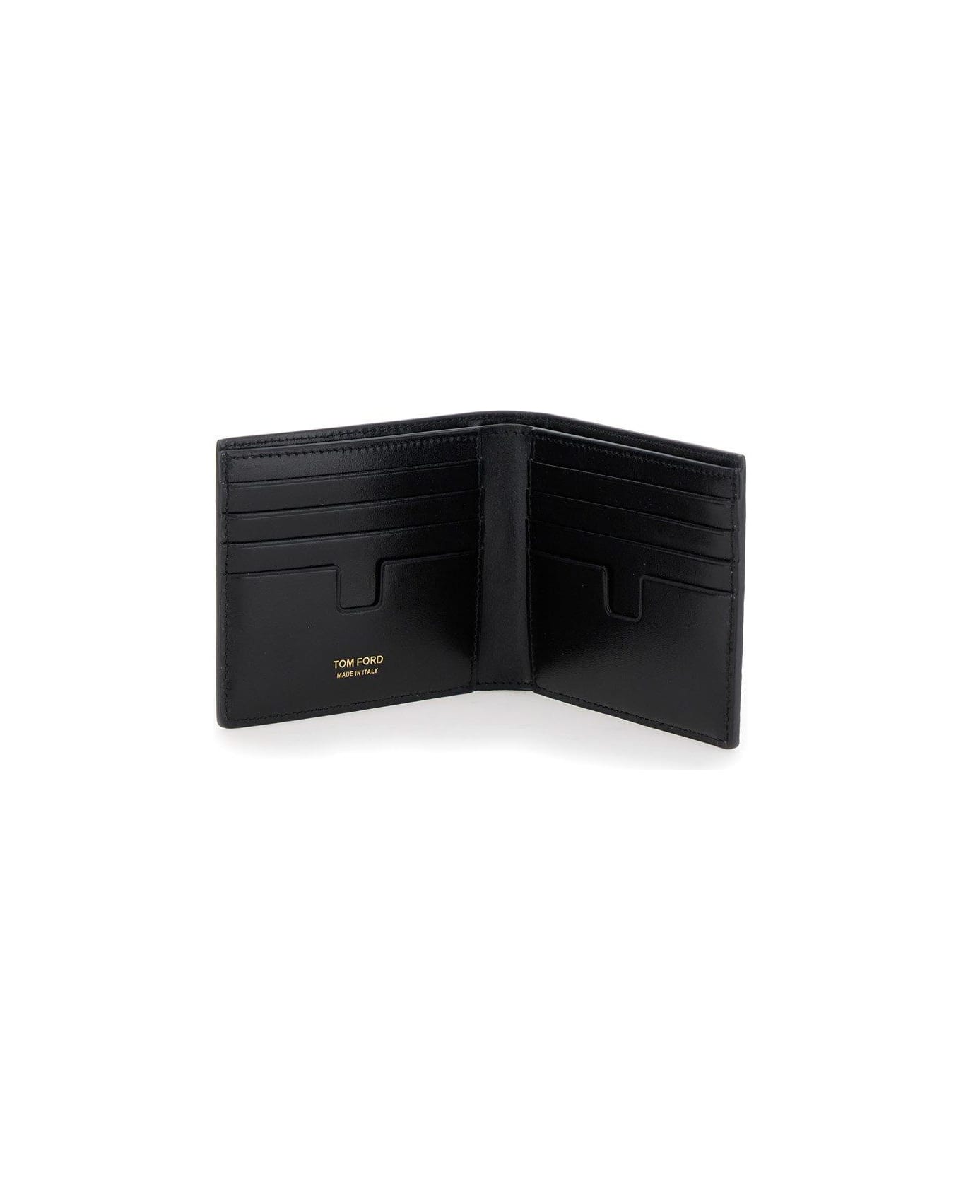 Tom Ford Embossed Bifold Wallet - Black