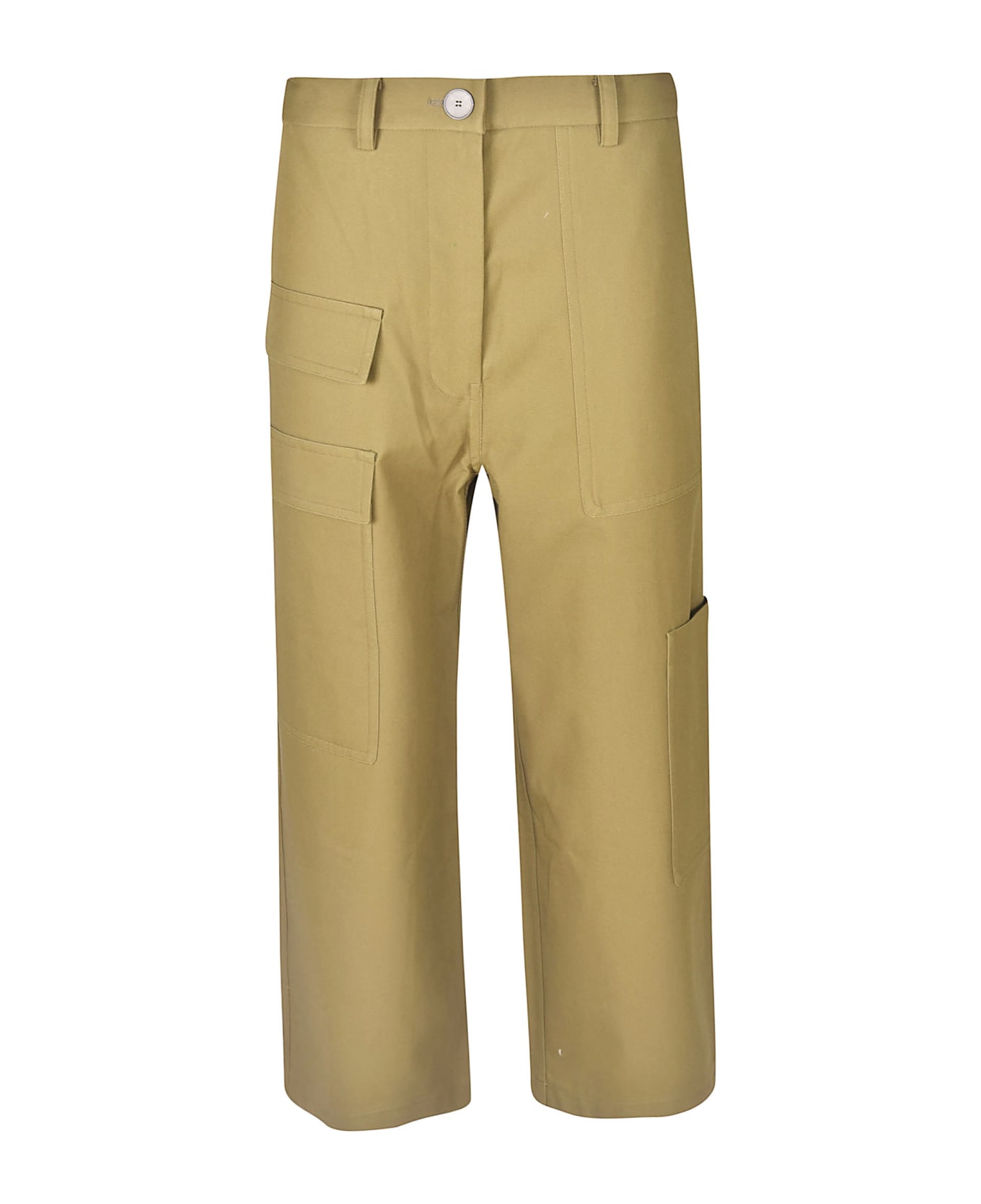 Sofie d'Hoore Cropped Length Cargo Trousers - Light Green