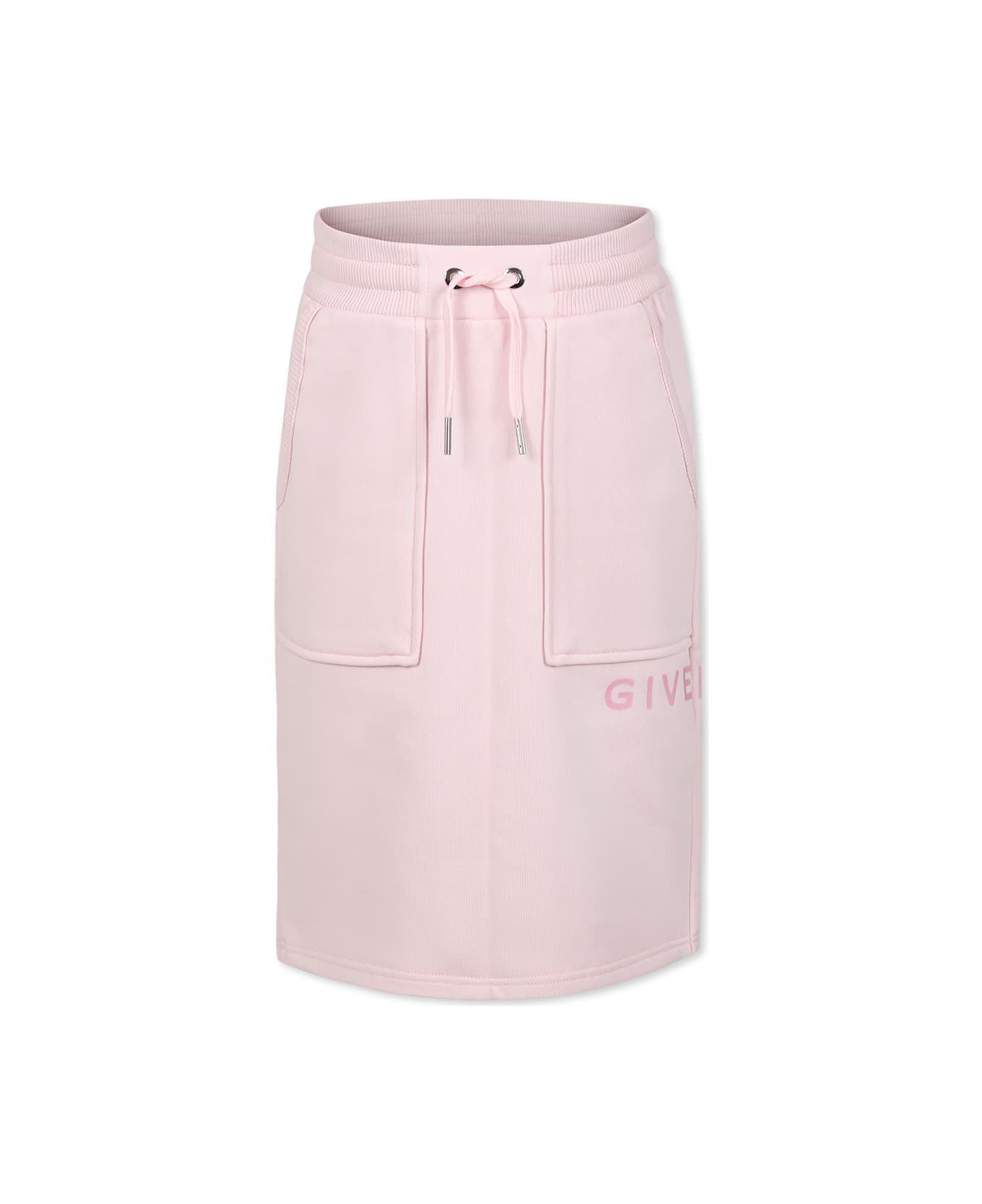 Givenchy Pink Skirt For Girl With Logo - Pink
