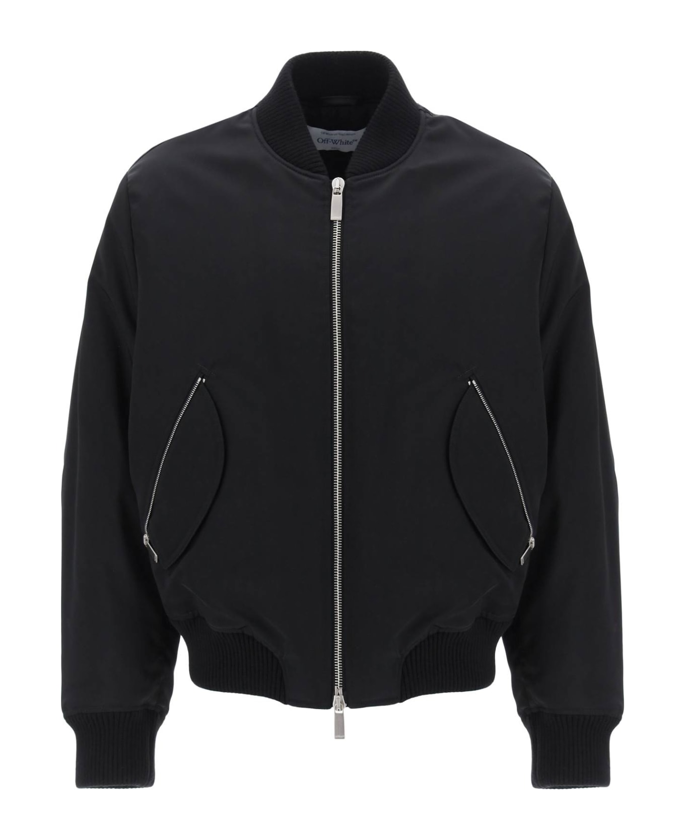 Off-White Arrow Embroidered Bomber - Black