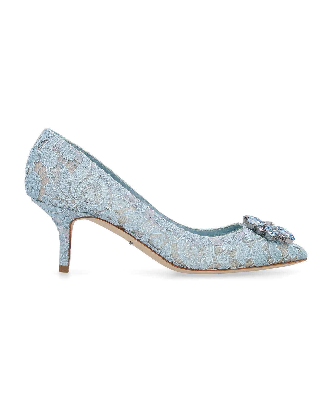 Dolce & Gabbana Bellucci Lace Pump - Light Blue