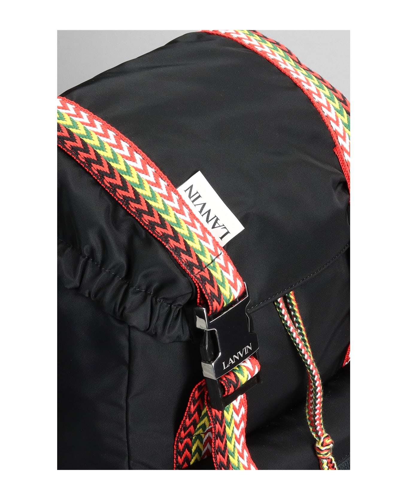 Lanvin Backpack Nano Curb Backpack In Black Nylon - black バックパック