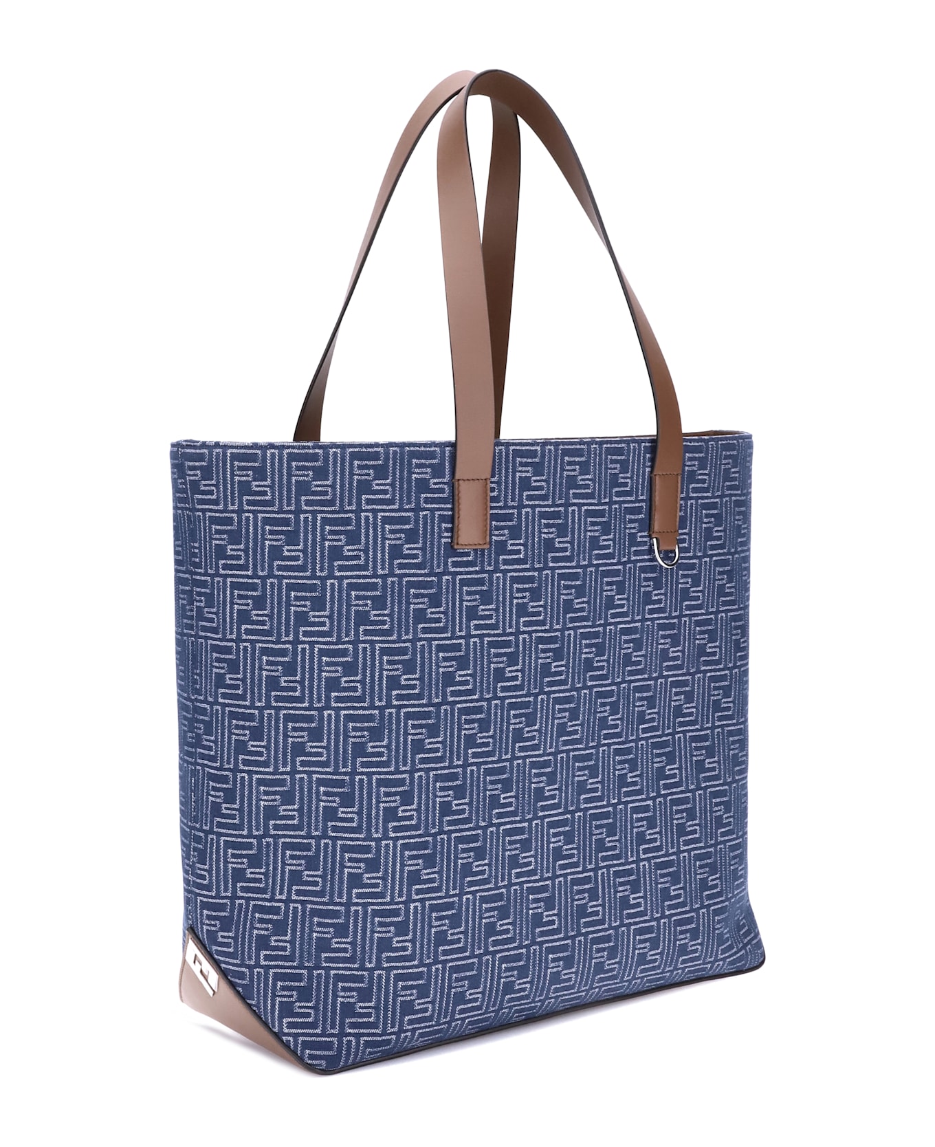 Fendi Embroderied Denim Tote Bag