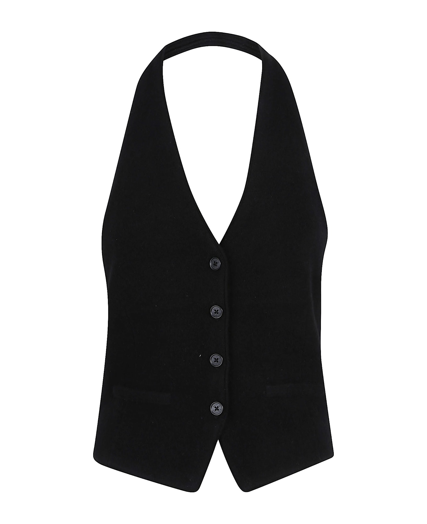 Guest in Residence Tailore Halter Vest - Black