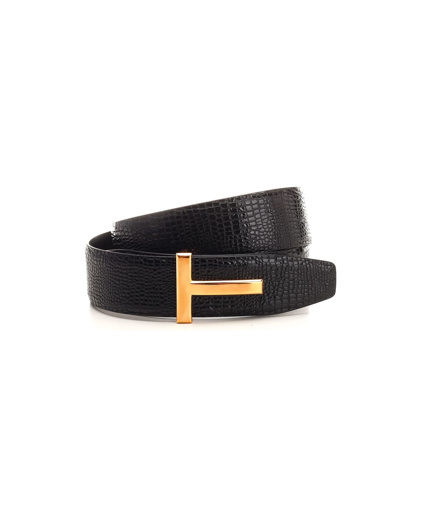 Tom Ford 't' Belt - Black