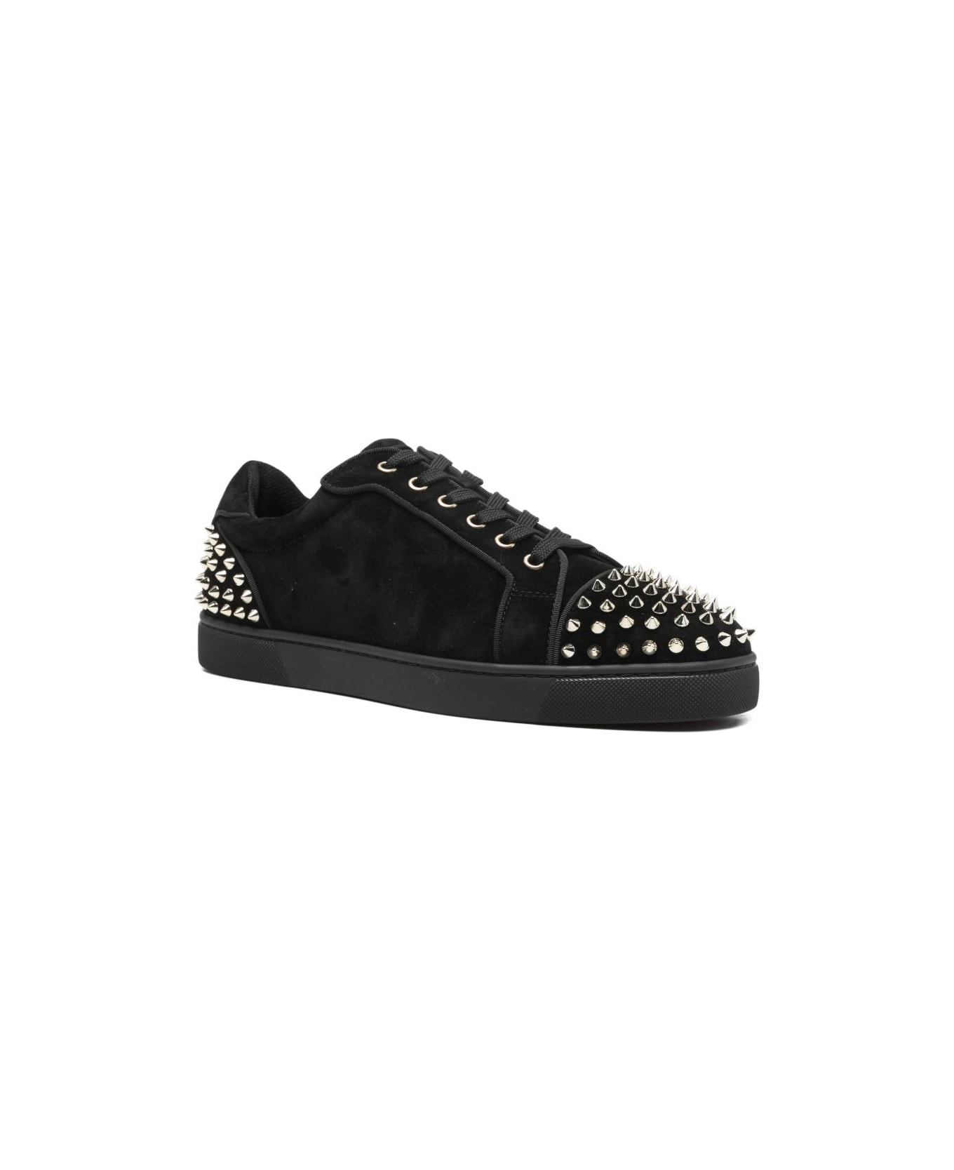 Christian Louboutin Seavaste 2 Suede Leather Sneakers - Black