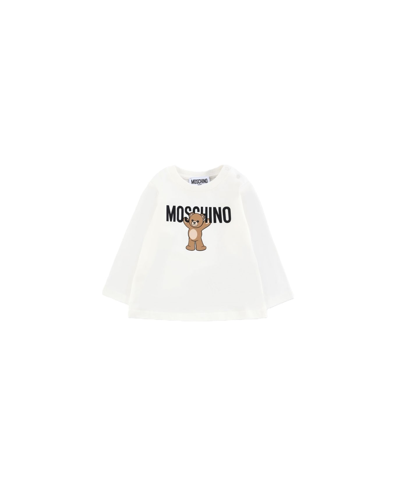 Moschino Jersey With Logo - WHITE