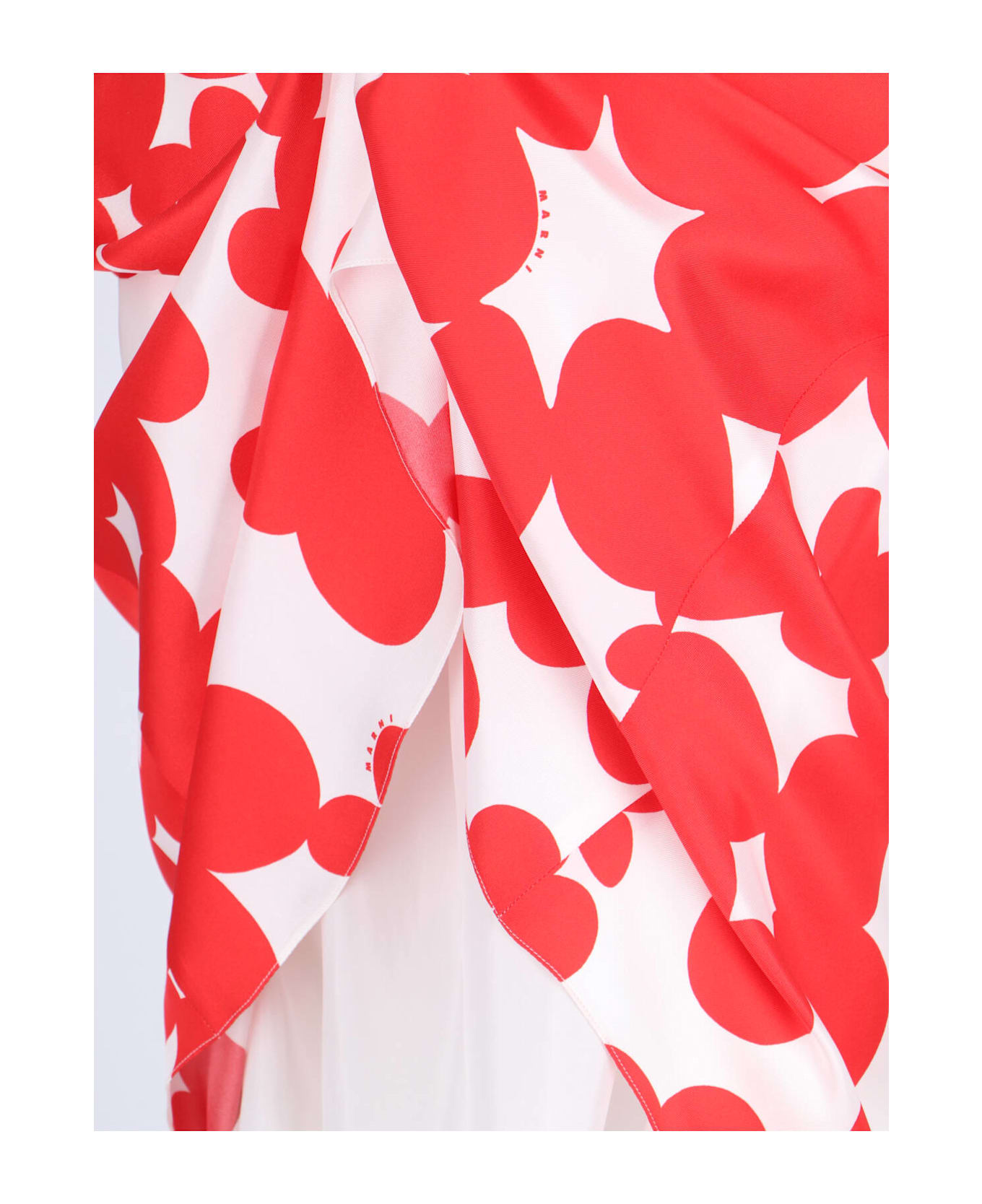 Marni 
dillies
 Silk Midi Skirt - Red