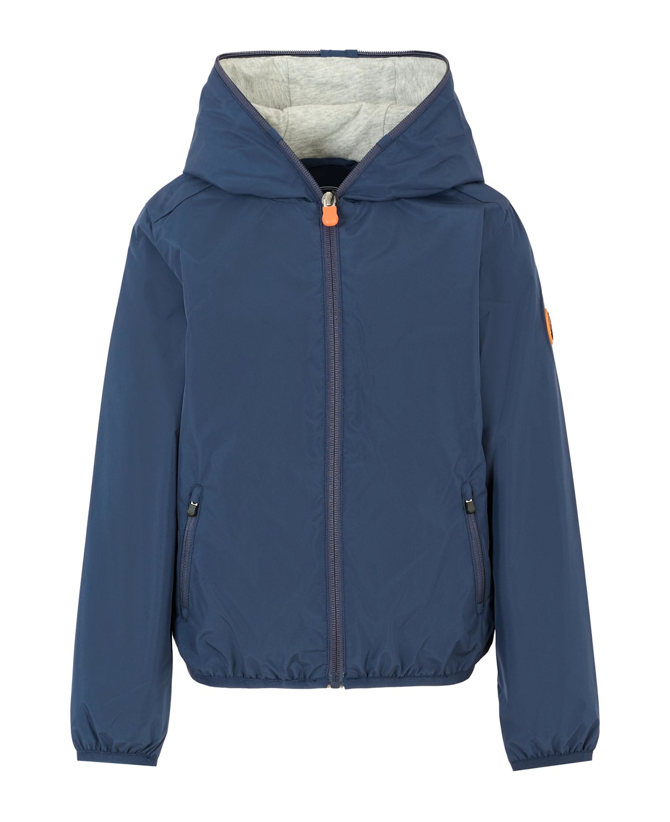 Save the Duck Blue Jules Windbreaker For Kids With Logo - Blue