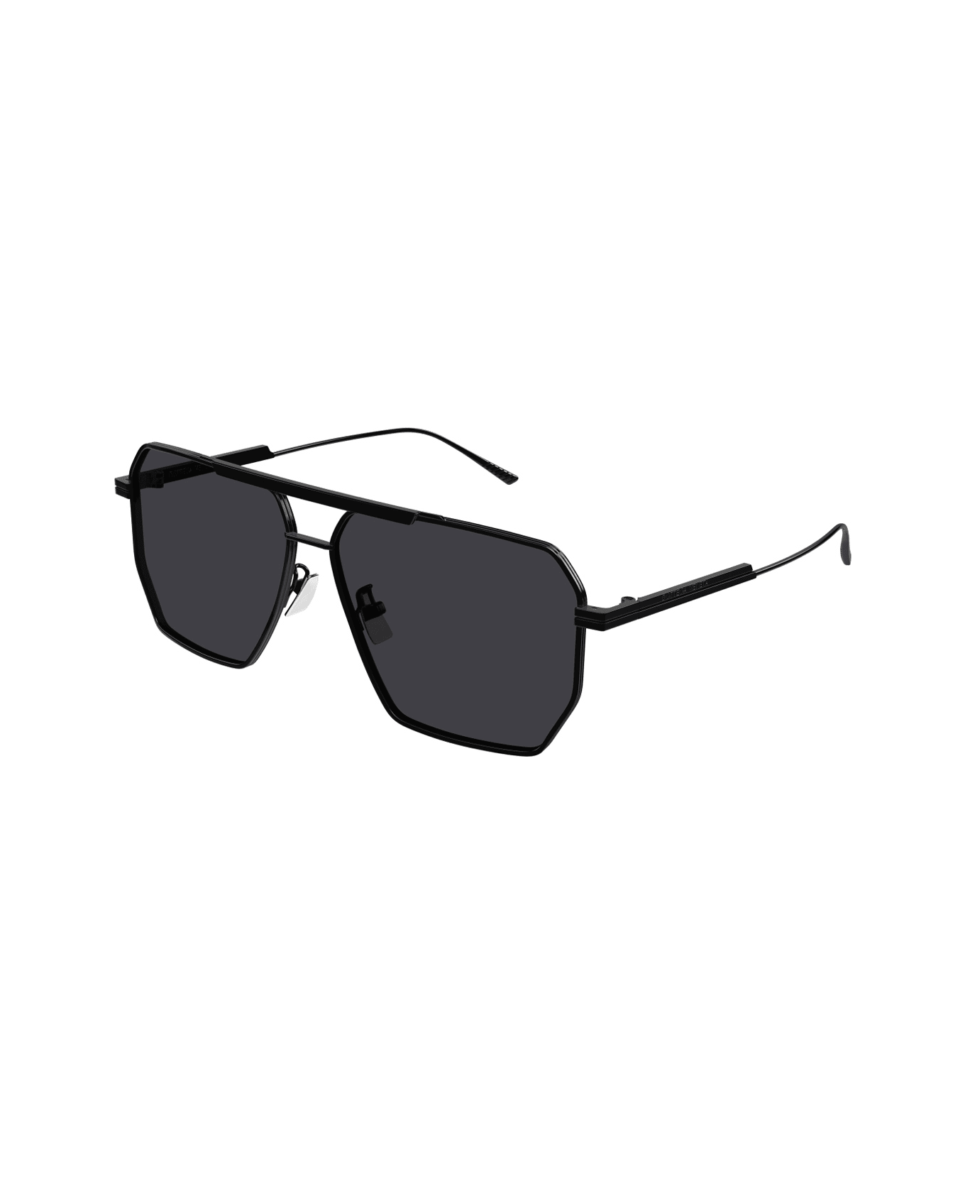 Bottega Veneta Eyewear Bottega Veneta Bv1012s Linea Minimalist 001 Black Grey Sunglasses - Nero