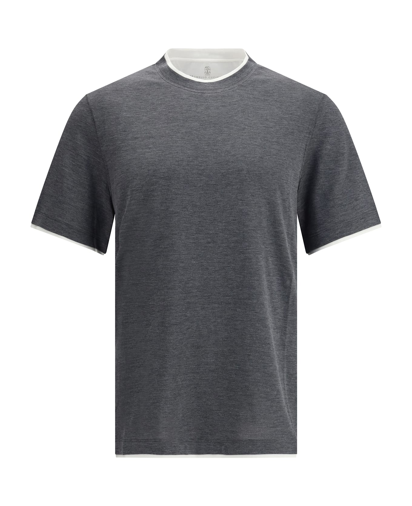Brunello Cucinelli Silk T-shir - Grey