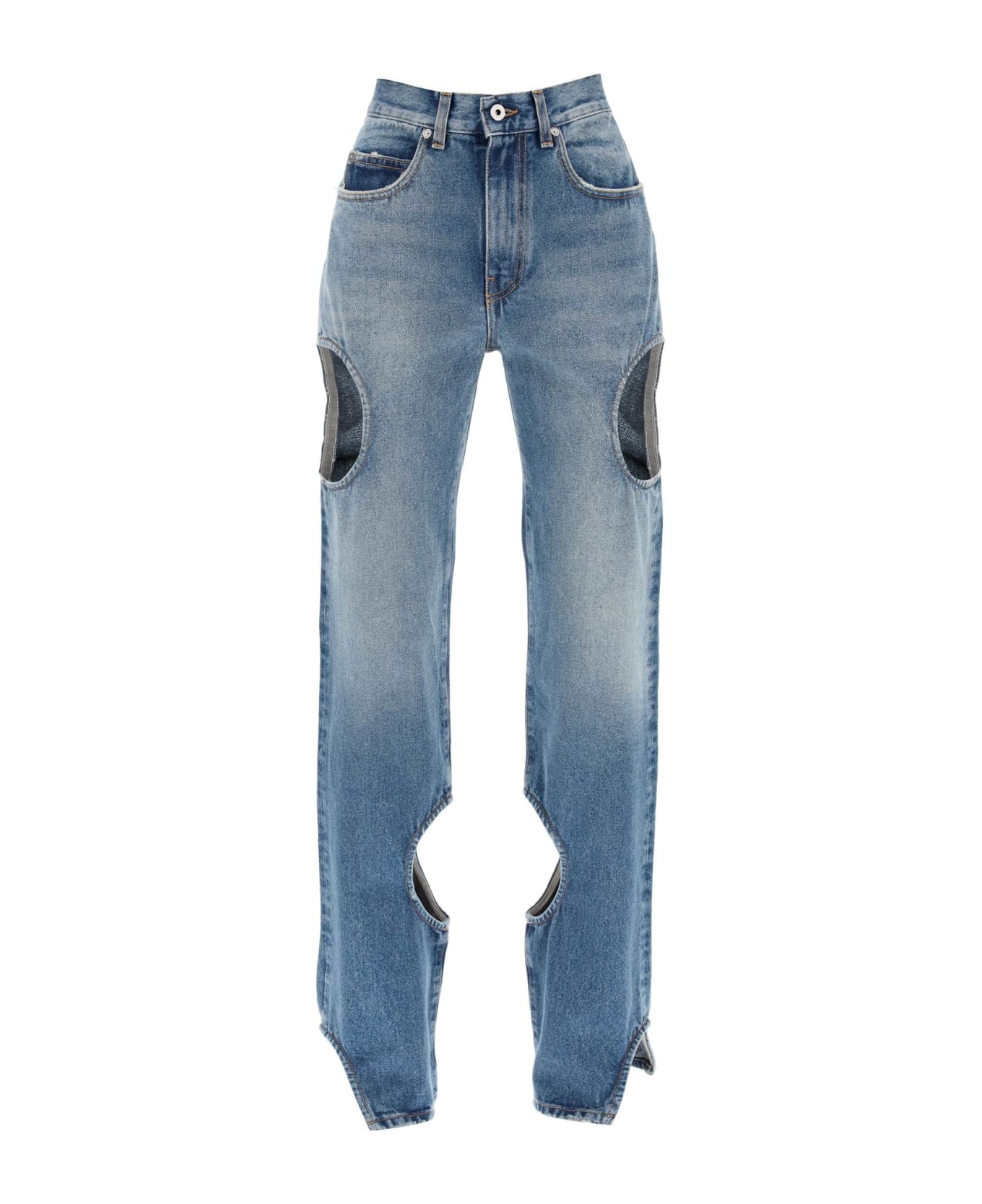 Off-White Meteor Cut-out Jeans - BLUE NO COLOR (Light blue)