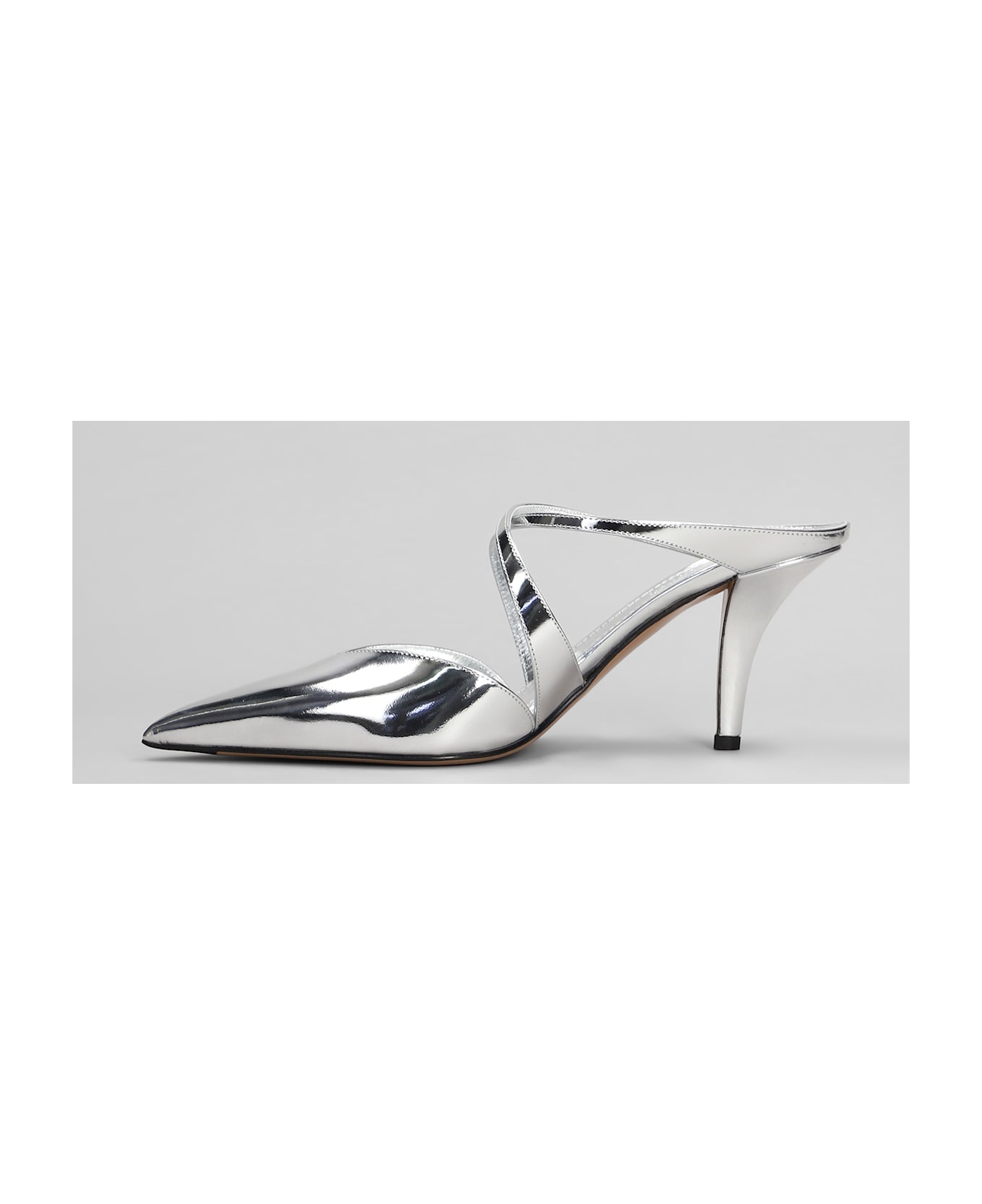 Paris Texas Laila Mule 75 Slipper-mule In Silver Leather - silver