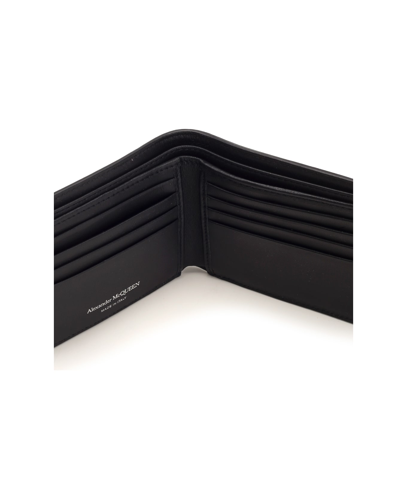 Alexander McQueen Studded Bi-fold Wallet - Black