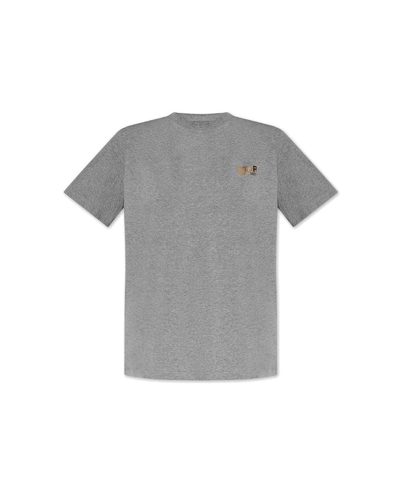 Golden Goose Logo Printed Crewneck T-shirt - Grigio Tシャツ
