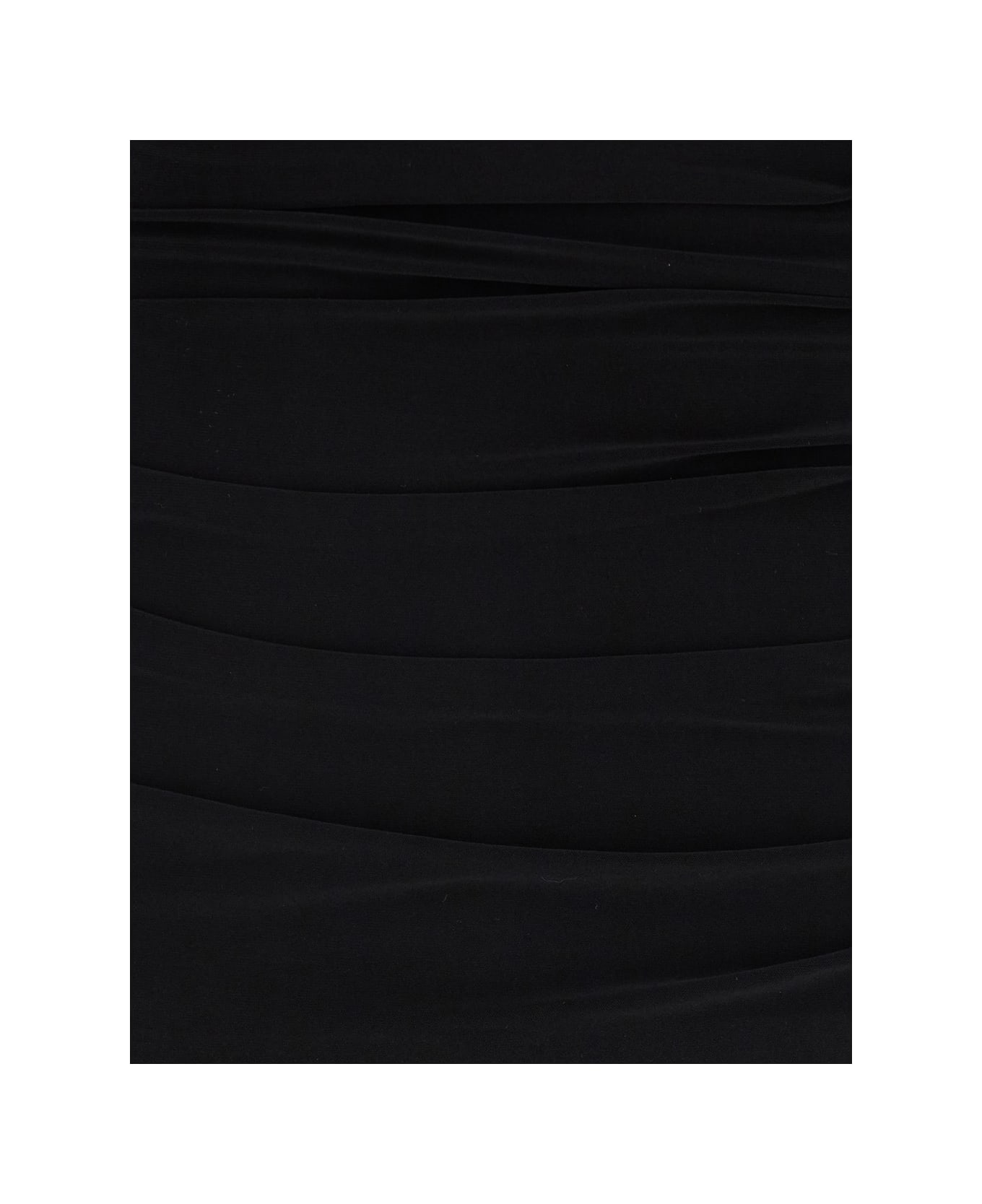 Norma Kamali Black Jumpsuit With V Neck And Shirred Waist In Tech Fabric Stretch Woman - Black