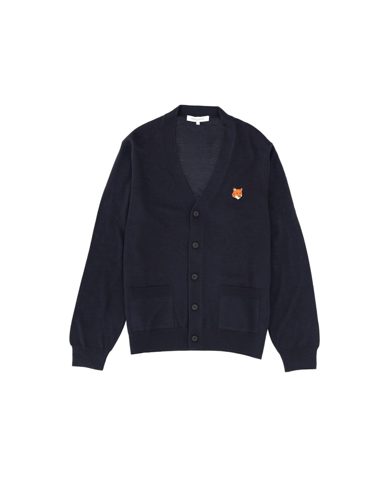 Maison Kitsuné 'fox Head' Cardigan - CLASSIC NAVY