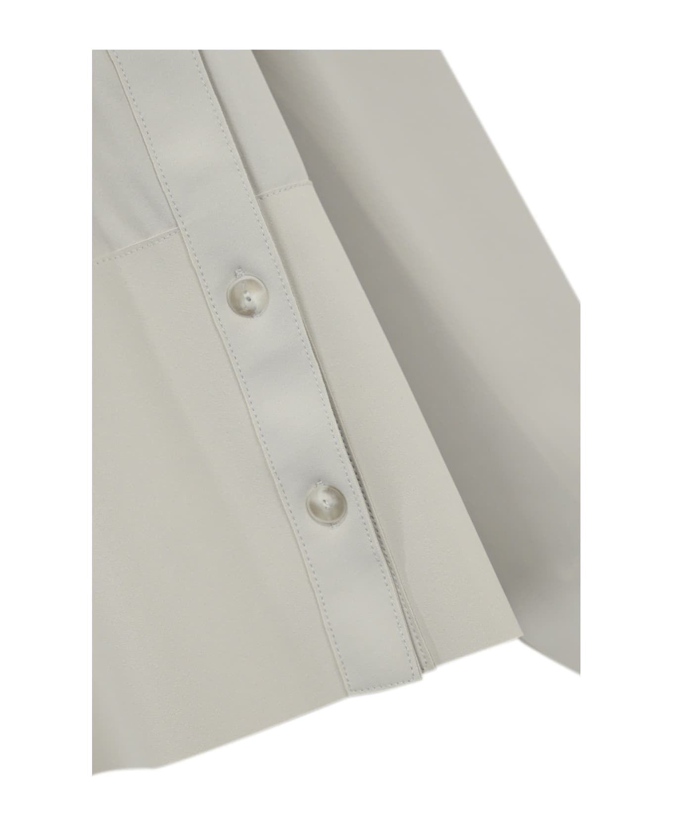 Max Mara Patella Shirt In Technical Jersey - Nebbia