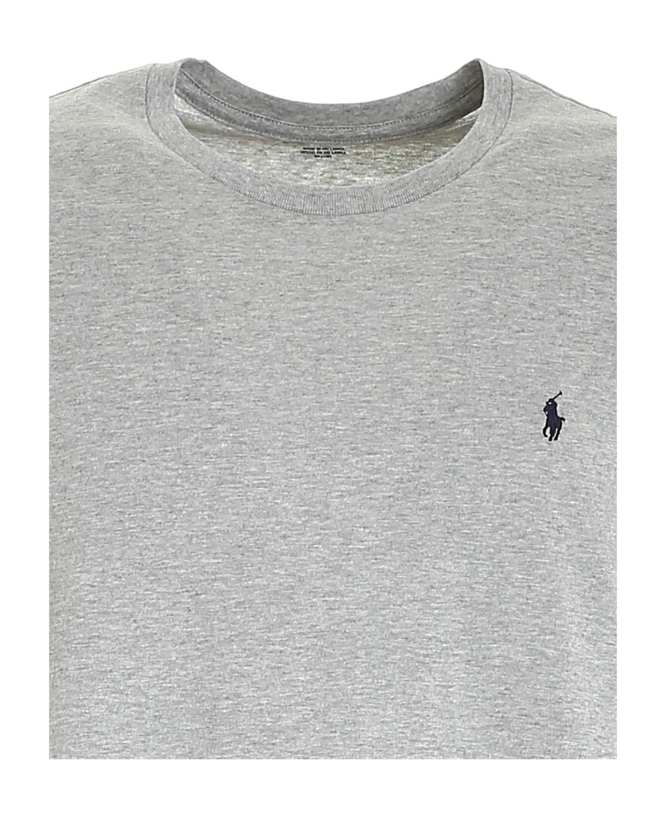 Polo Ralph Lauren Logo Embroidered Crewneck T-shirt