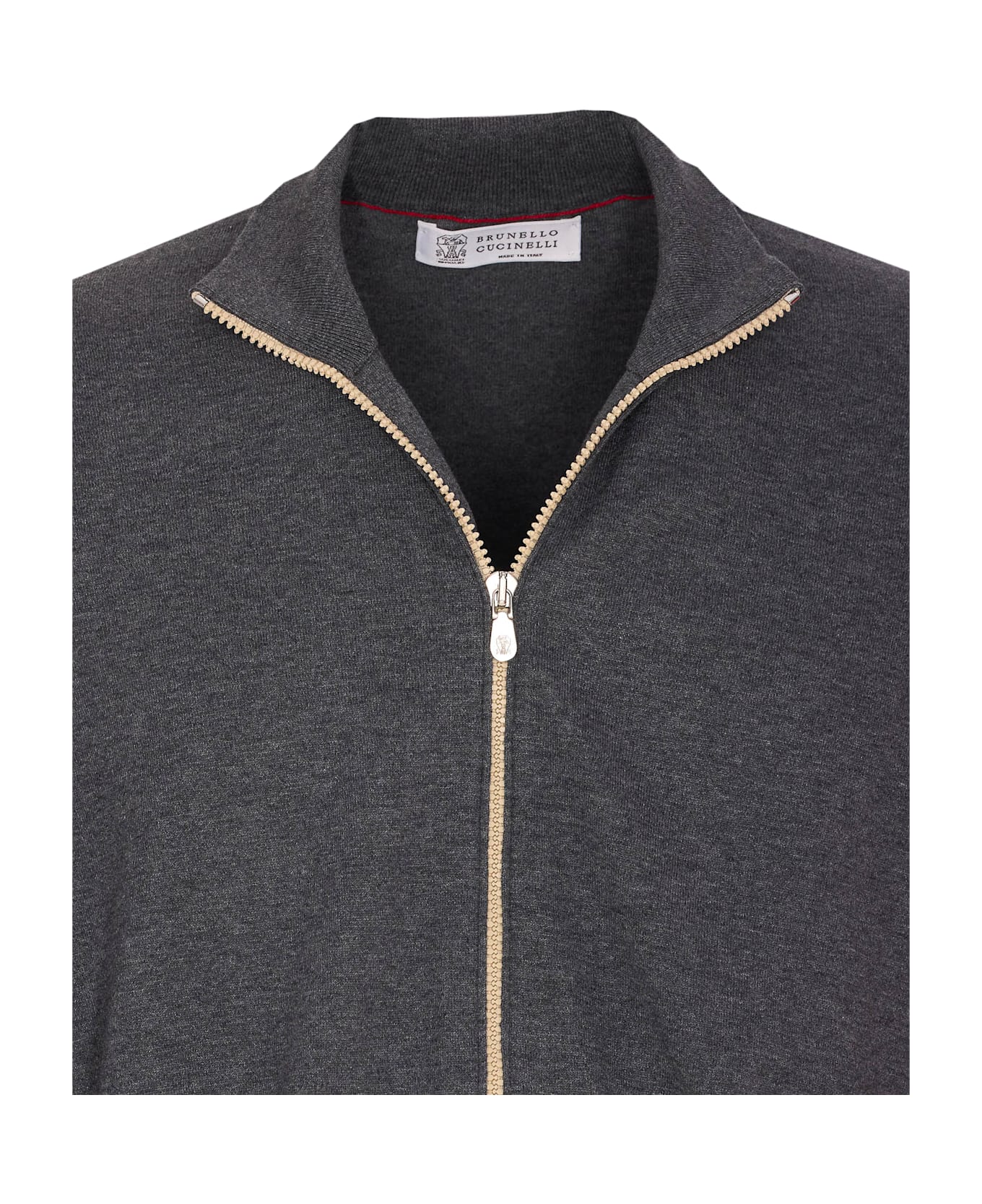 【送料&関税込】Brunello Cucinelli Zip Cardigan Brunello Cucinelli - Navy Blue Cashmere Zip Cardigan