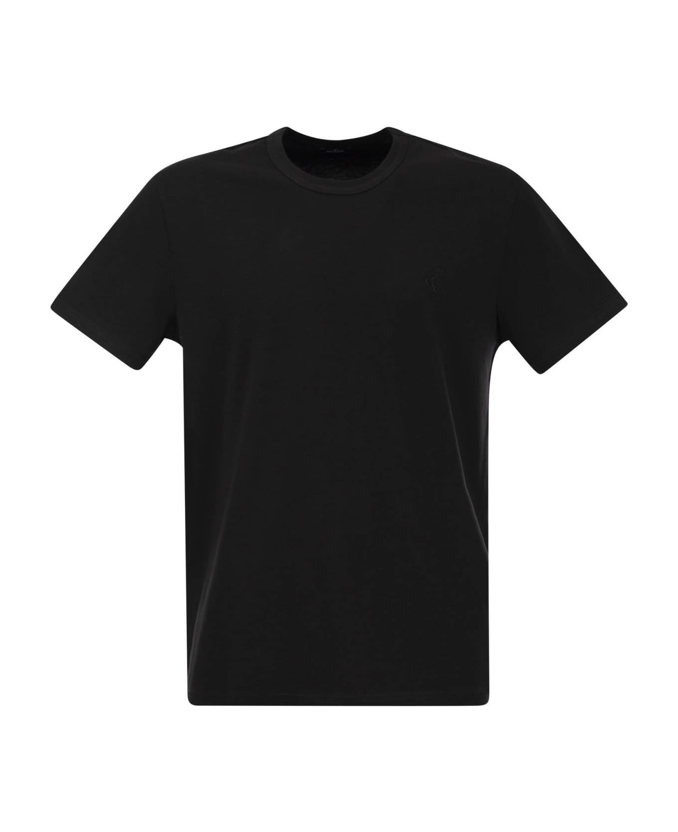 Hogan Cotton Jersey T-shirt - Black シャツ
