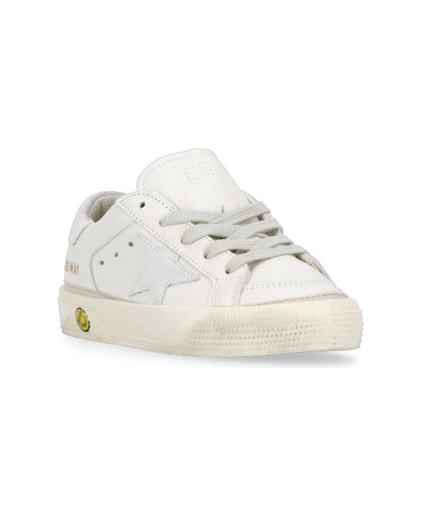 Golden Goose May Star Patch Sneakers - WHITE