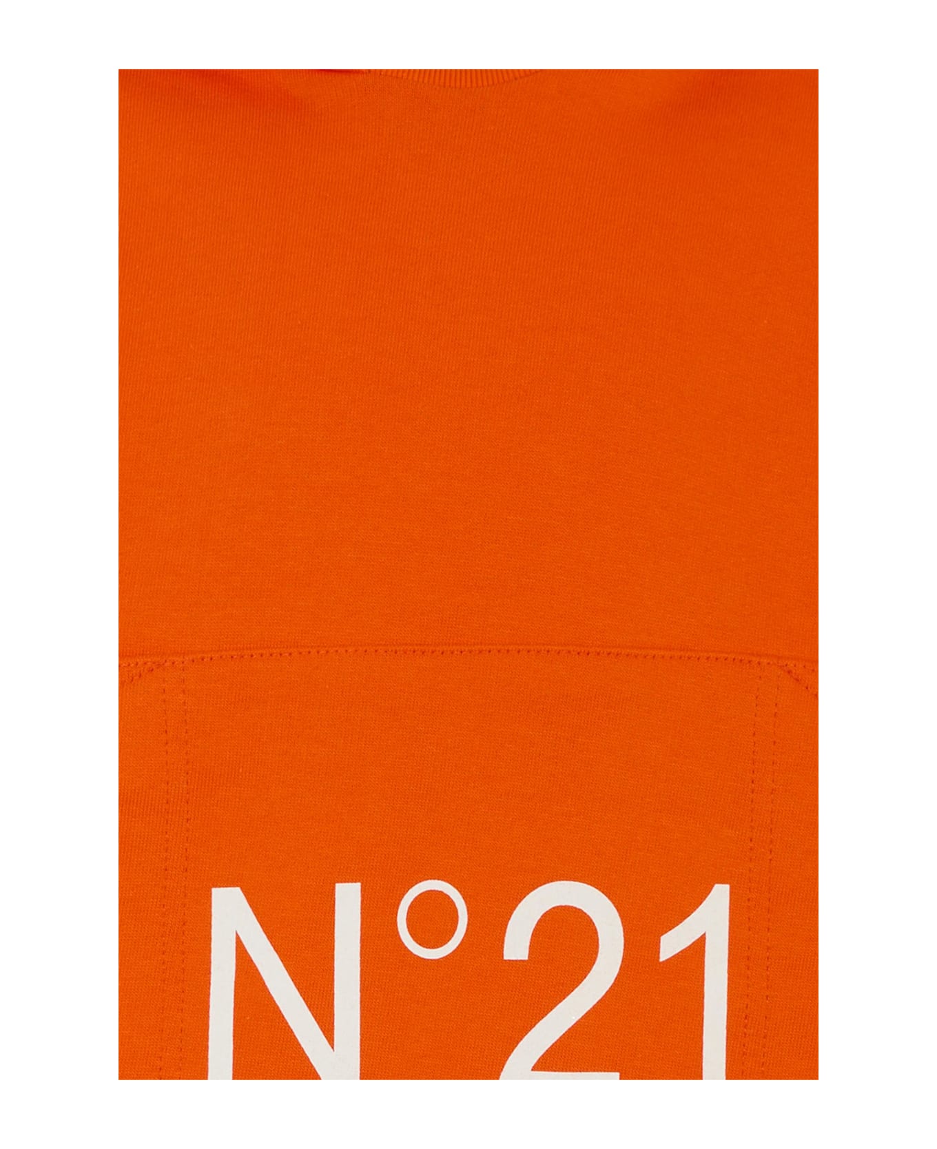 N.21 Orange Sweatshirt For Kids With Logo - Orange