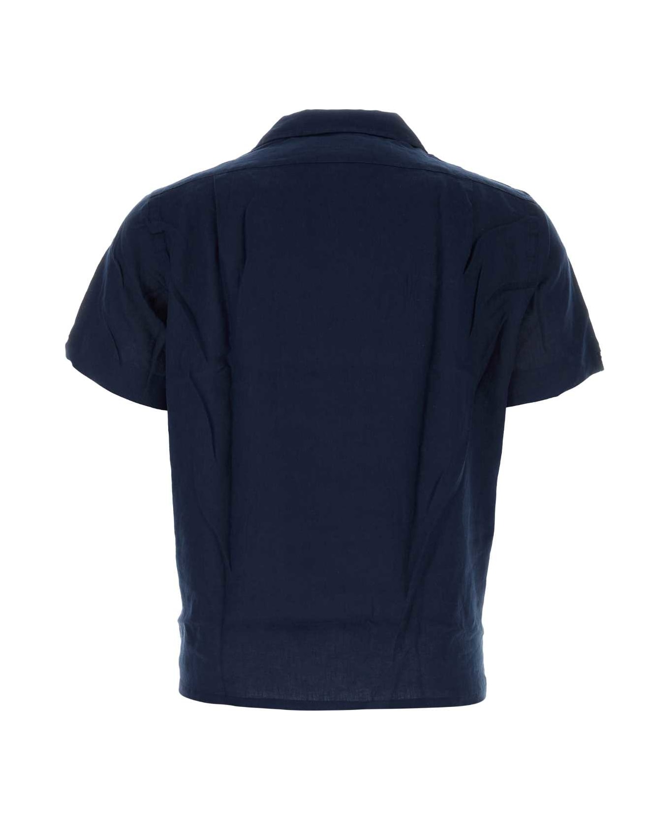 Polo Ralph Lauren Navy Blue Linen Shirt - 006 シャツ