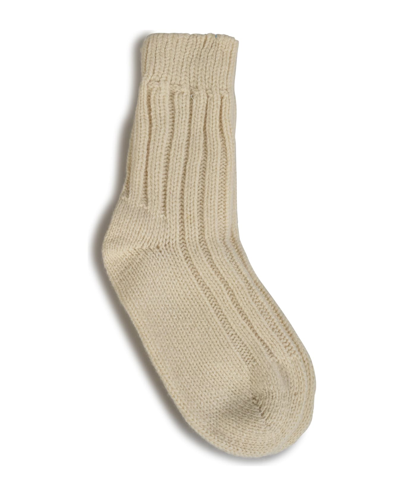 alyki Ribbed Knit Socks - White