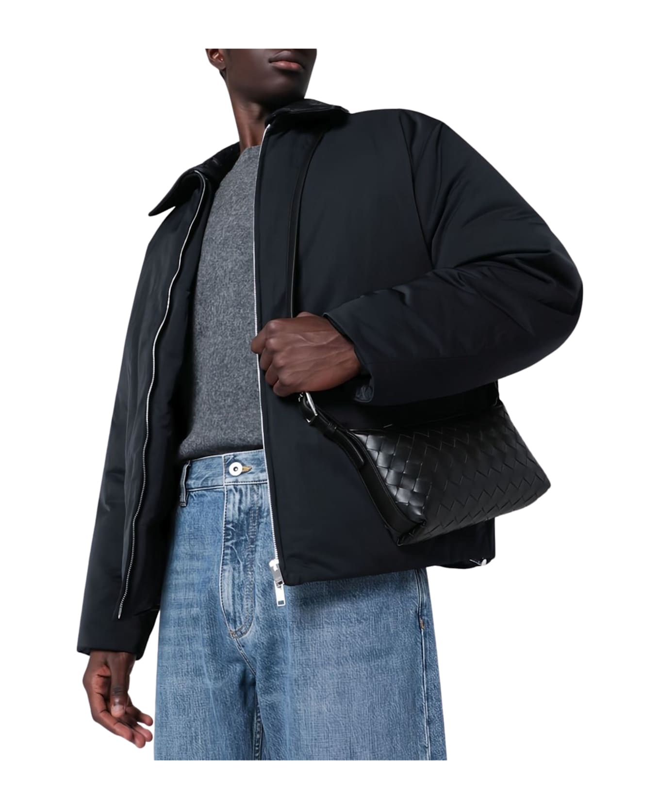 Bottega Veneta Traveler Phone Pouch - Black