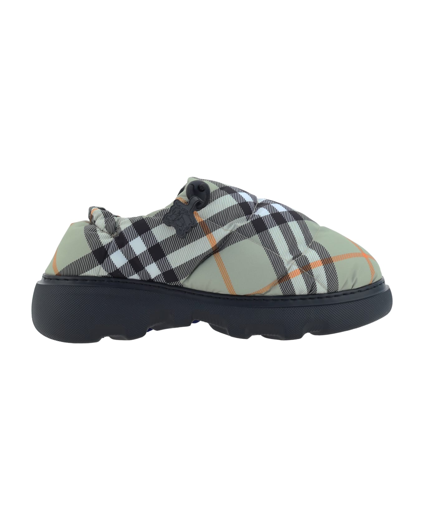 Burberry 'pillow' Light Green Polyamide Blend Slippers - Light Sage Ip Check