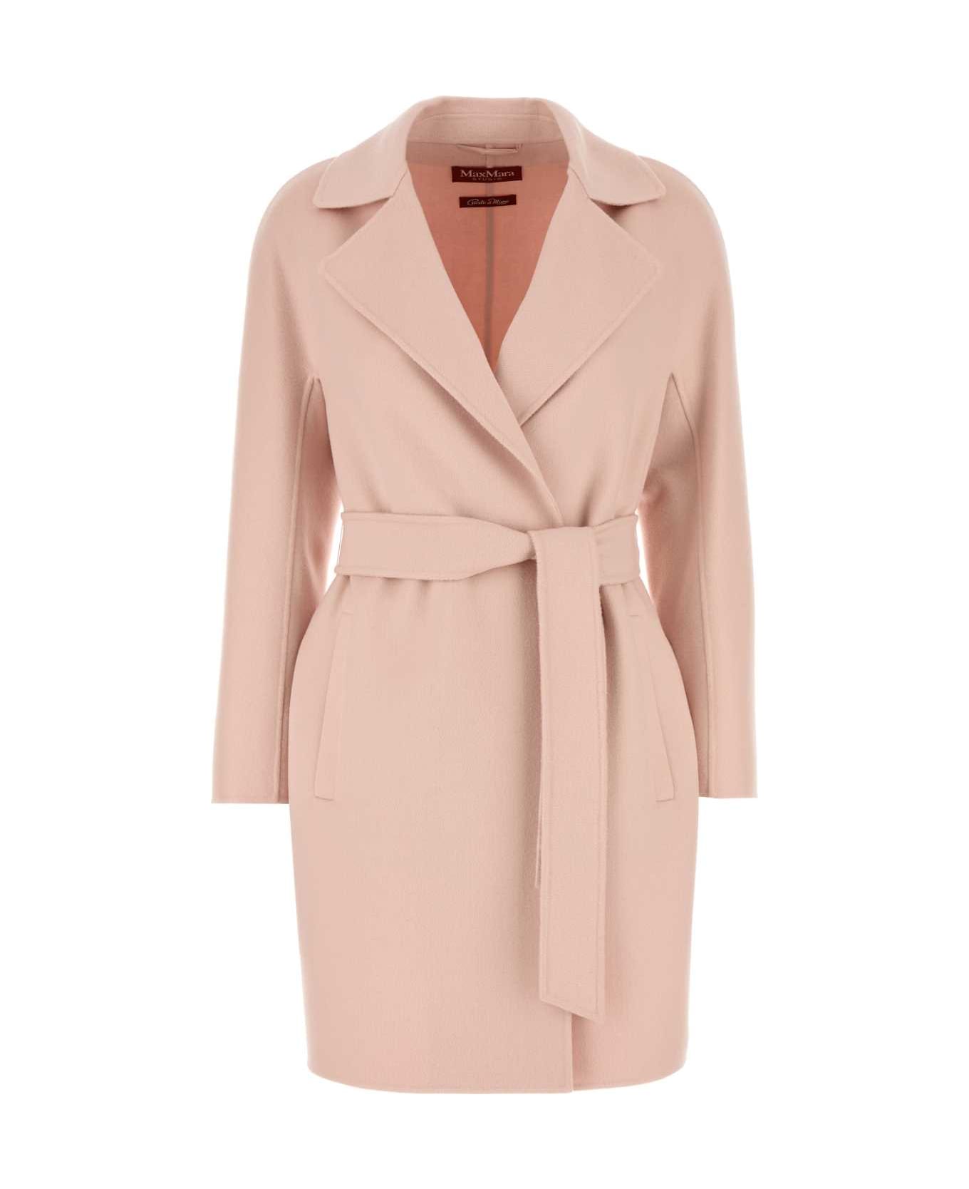 Max Mara Studio Pink Wool Blend Ajaccio Coat - ROSA