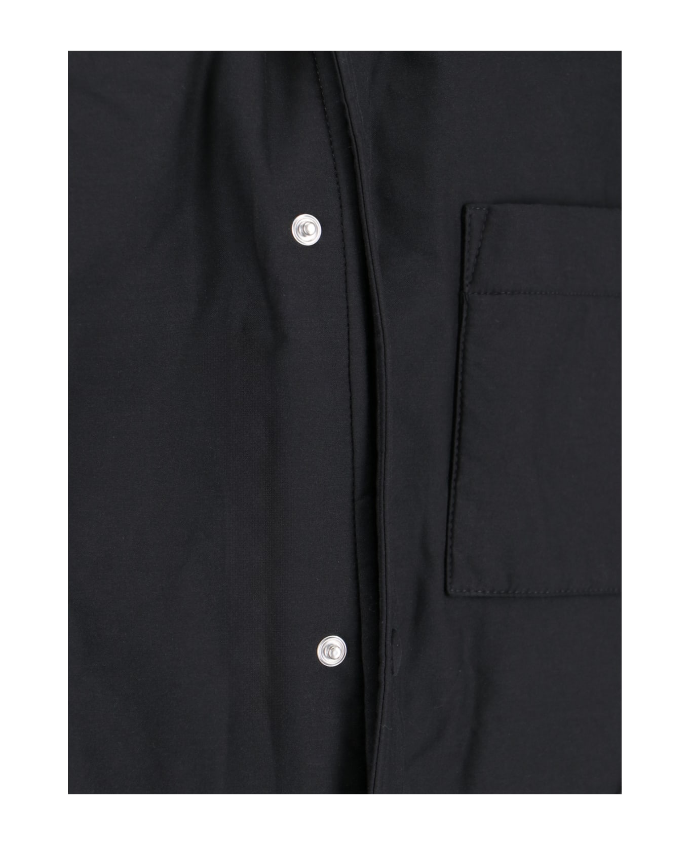 Off-White Cotton Blend Padded Jacket - Black シャツ