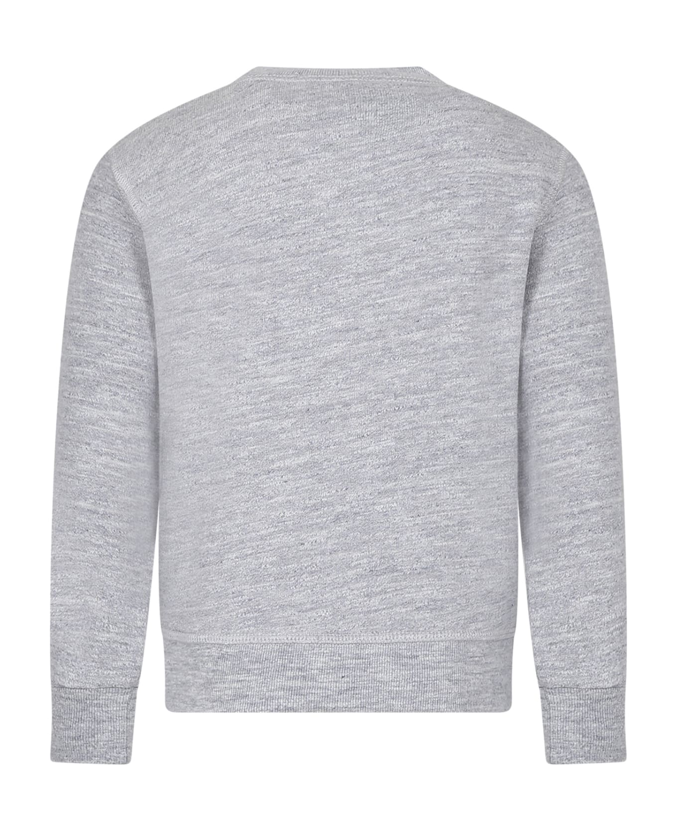 Dsquared2 Grey Sweatshirt For Boy Woth Logo - Grey ニットウェア＆スウェットシャツ