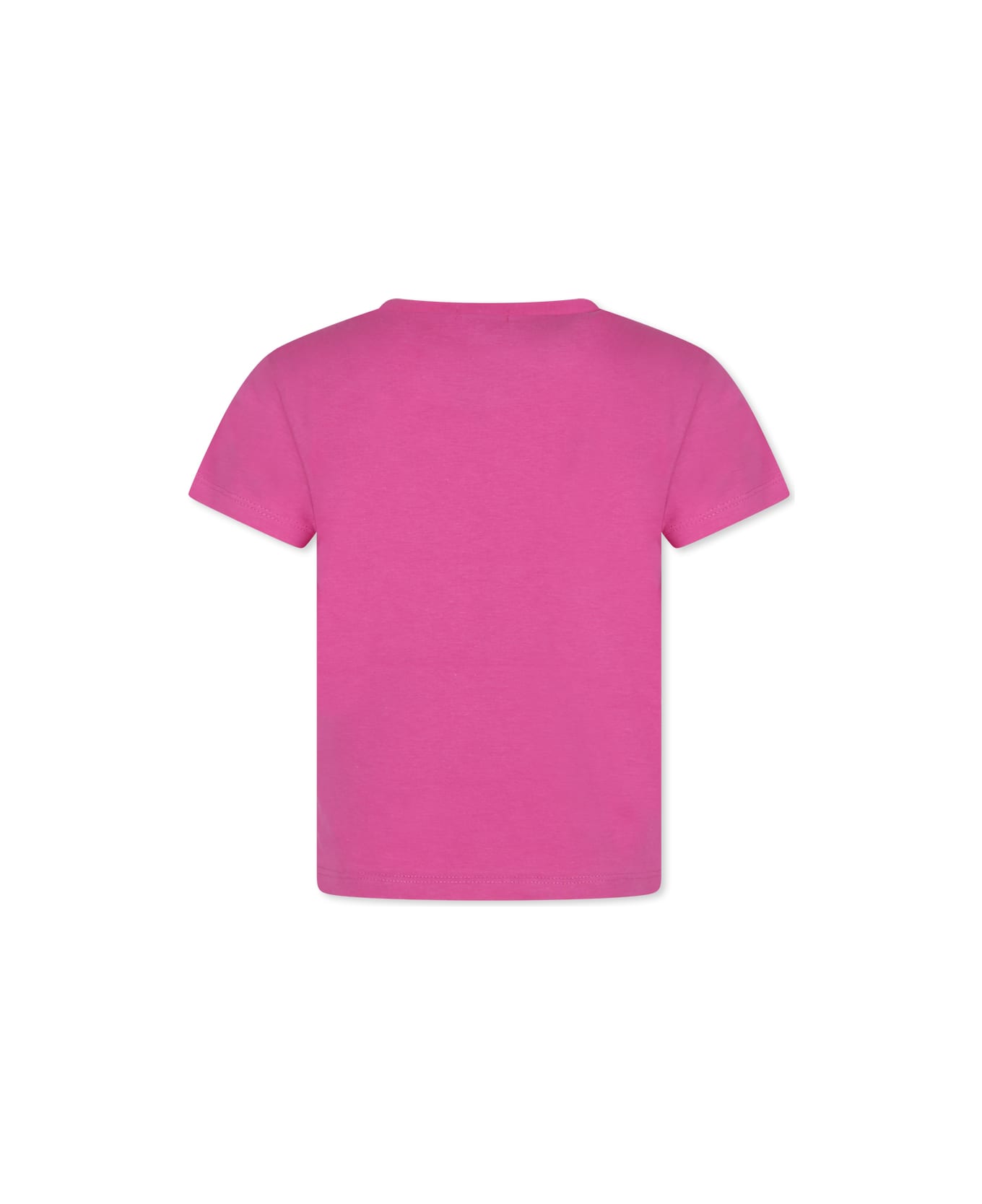 Billieblush Fuxhsia T-shirt For Girl With Rainbow - Fuchsia