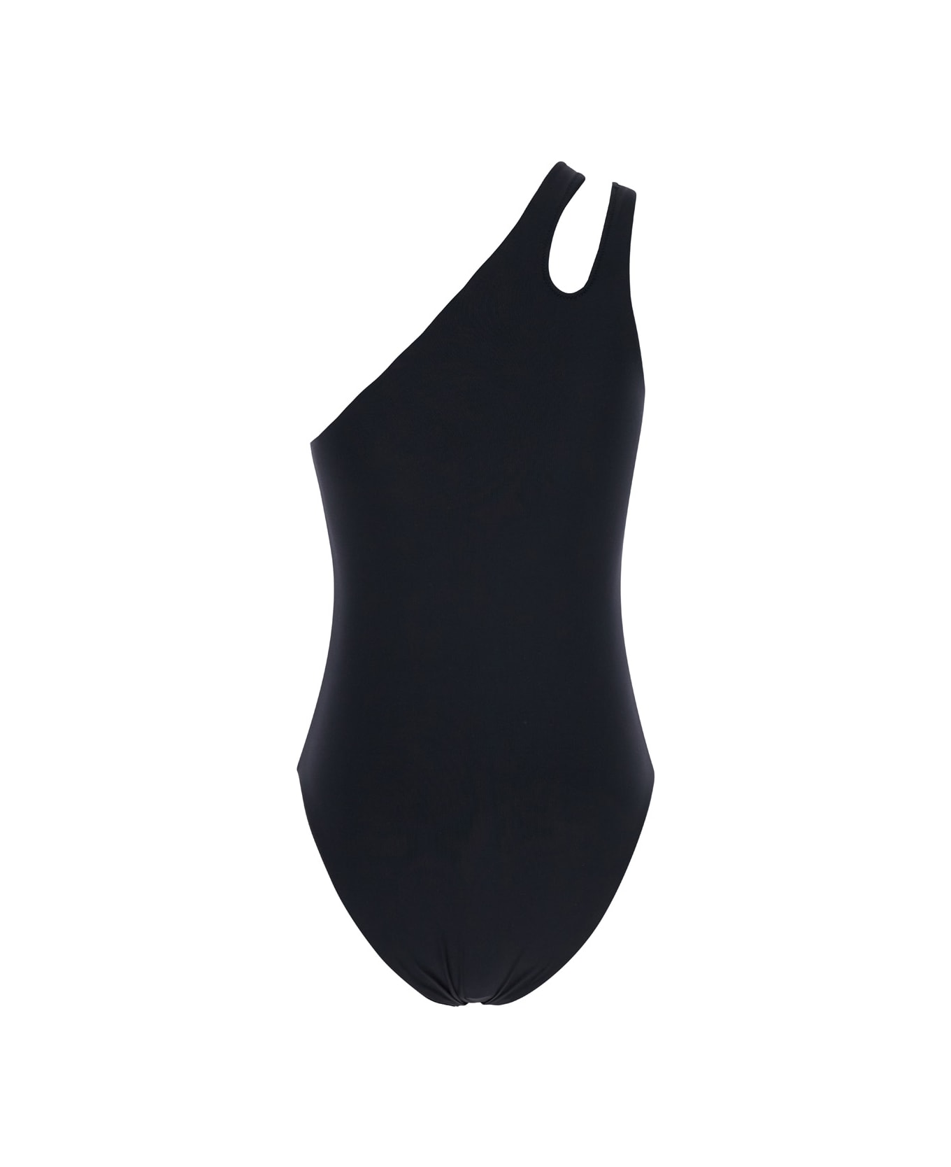 Federica Tosi Black Cut Out Swimsuit In Techno Fabric Stretch Woman - Black