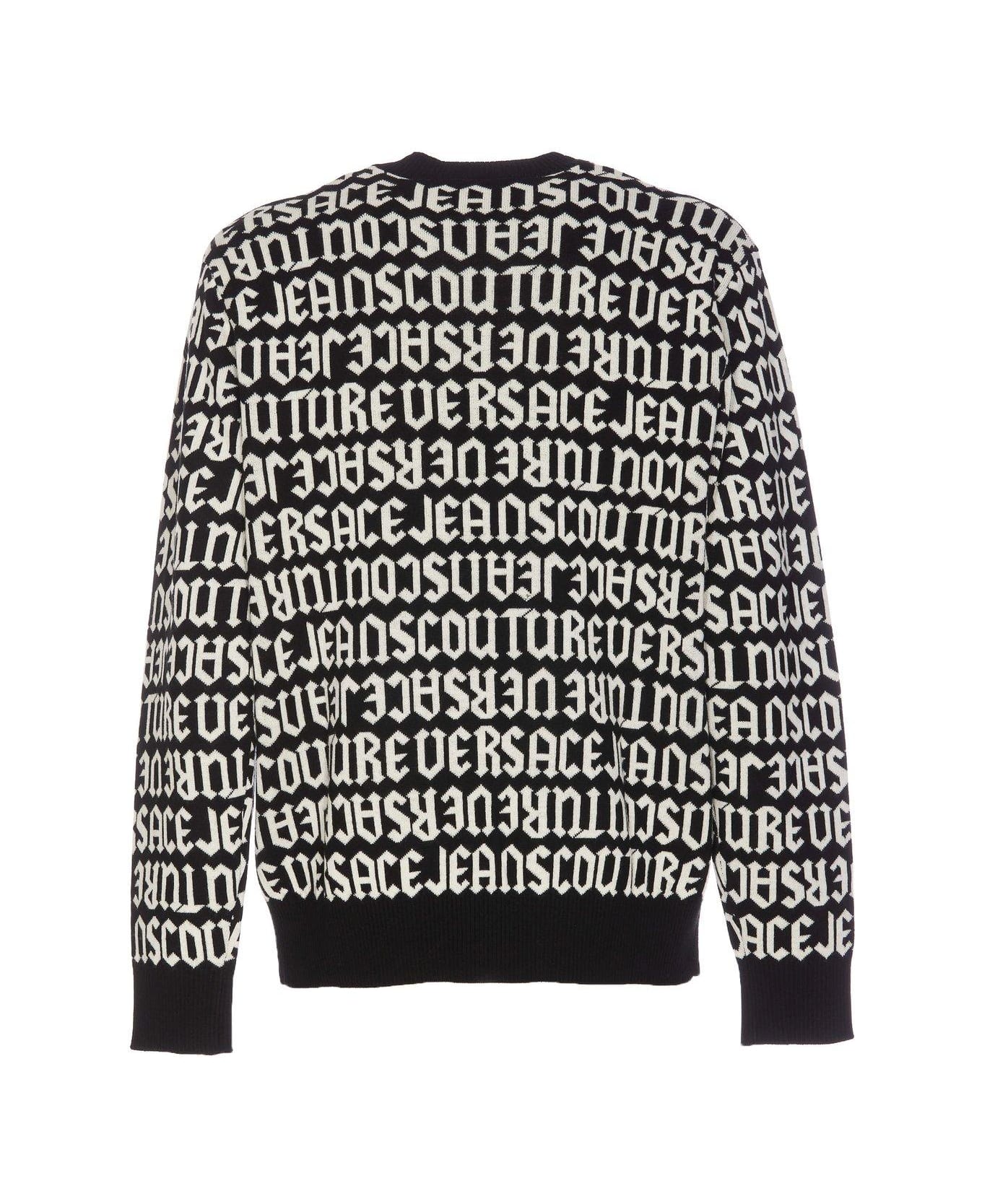 Versace Jeans Couture Logomania Crewneck Jumper - Black