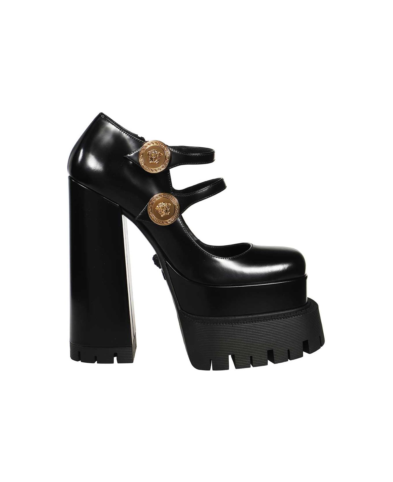 Versace Leather Pumps - black