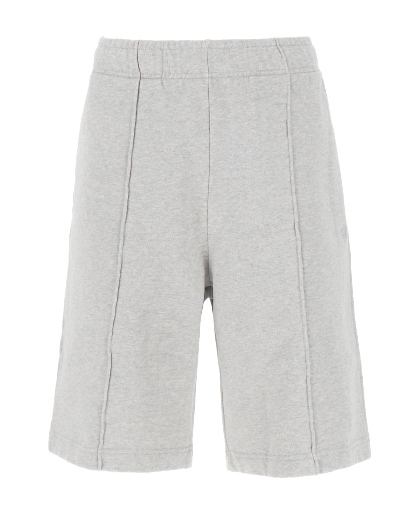 AMBUSH Melange Grey Cotton Bermuda Shorts - LIGHT GREY