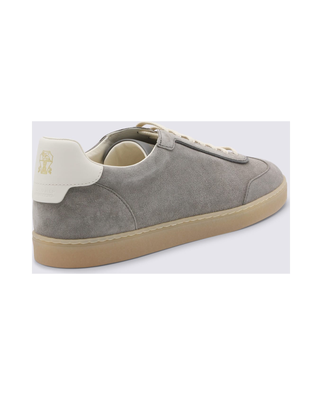 Brunello Cucinelli Grey Leather Sneakers - Grey