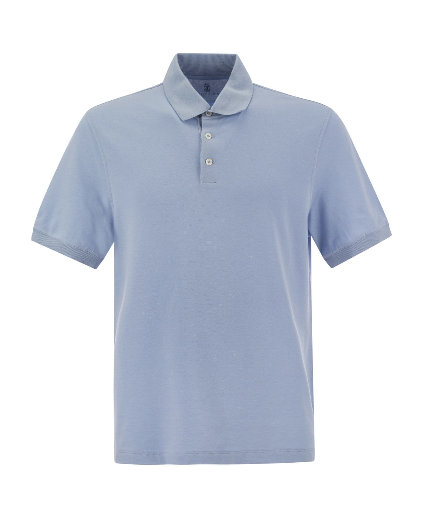 Brunello Cucinelli Cotton Jersey Polo Shirt - Light Blue ポロシャツ