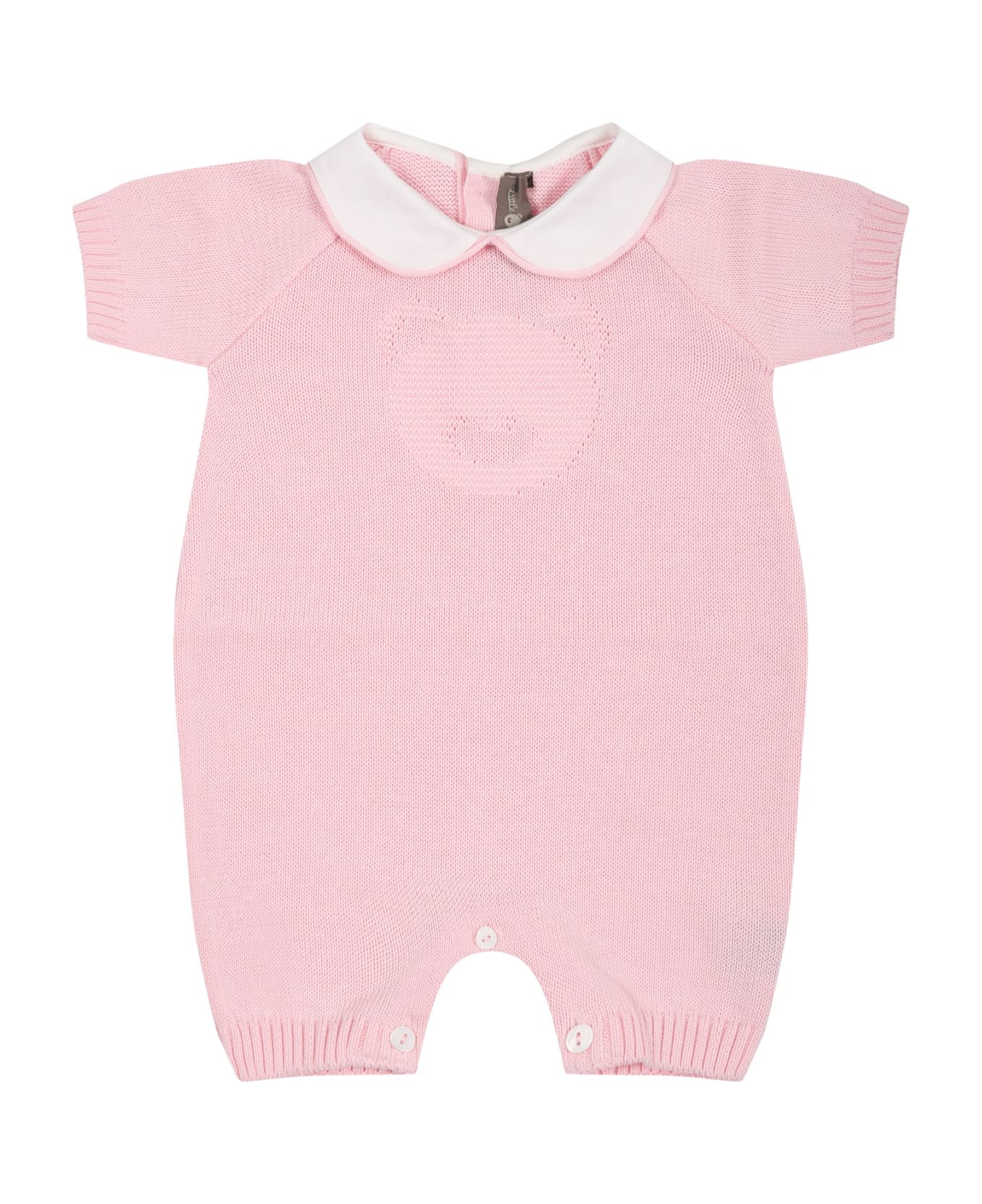 Little Bear Pink Romper For Baby Girl - Pink