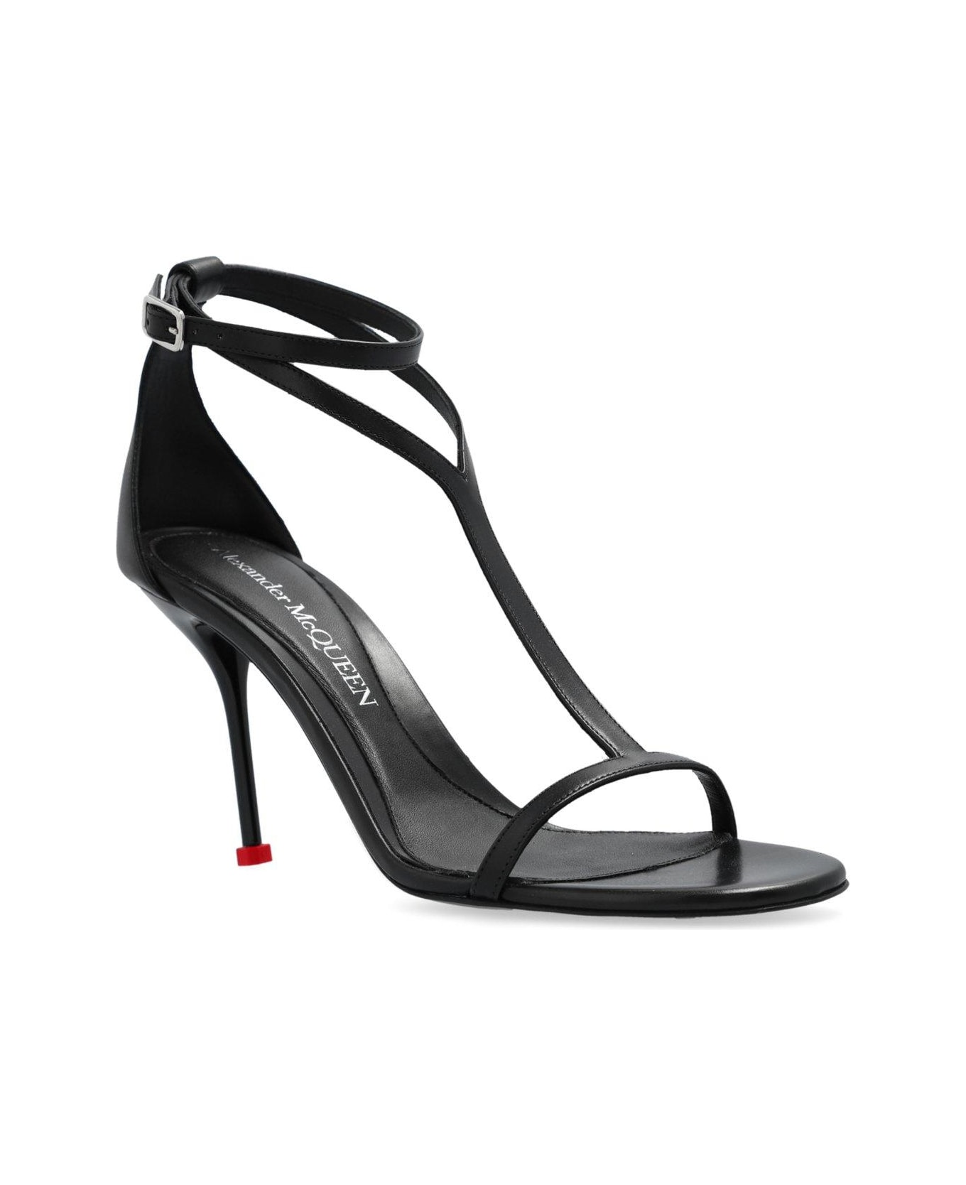 Alexander McQueen Harness Ankle Strap Sandals - Black